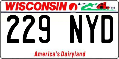 WI license plate 229NYD