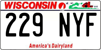 WI license plate 229NYF