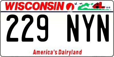 WI license plate 229NYN