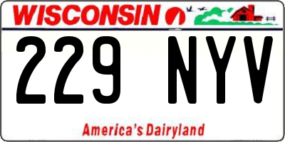 WI license plate 229NYV