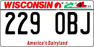 WI license plate 229OBJ