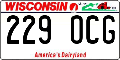 WI license plate 229OCG