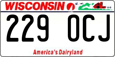 WI license plate 229OCJ
