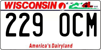 WI license plate 229OCM
