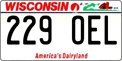 WI license plate 229OEL