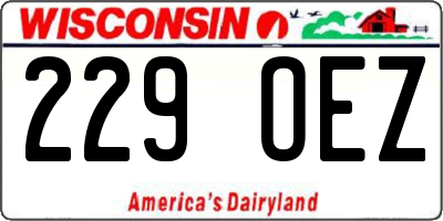 WI license plate 229OEZ