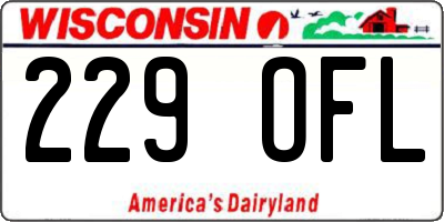 WI license plate 229OFL