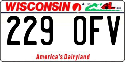 WI license plate 229OFV