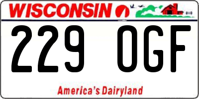 WI license plate 229OGF