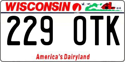 WI license plate 229OTK