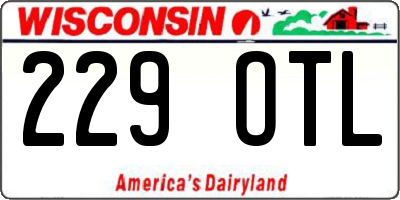 WI license plate 229OTL
