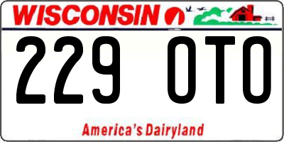 WI license plate 229OTO