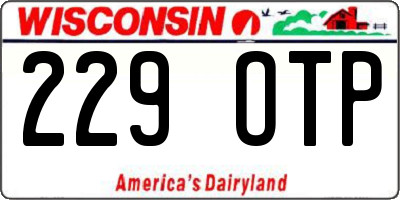 WI license plate 229OTP