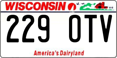 WI license plate 229OTV