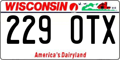 WI license plate 229OTX