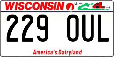 WI license plate 229OUL