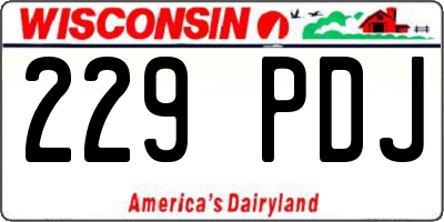 WI license plate 229PDJ