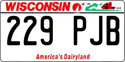 WI license plate 229PJB