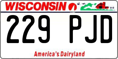 WI license plate 229PJD