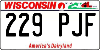 WI license plate 229PJF