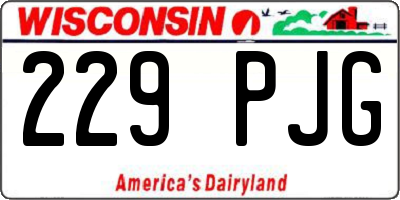 WI license plate 229PJG