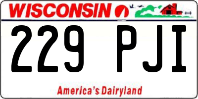 WI license plate 229PJI