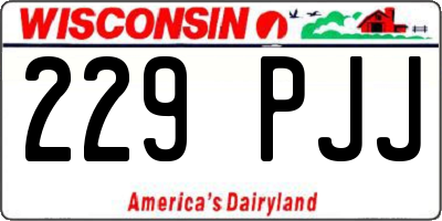 WI license plate 229PJJ