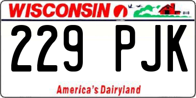 WI license plate 229PJK