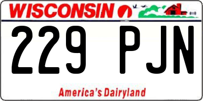 WI license plate 229PJN