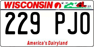 WI license plate 229PJO