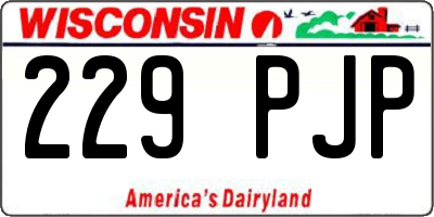 WI license plate 229PJP