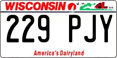 WI license plate 229PJY