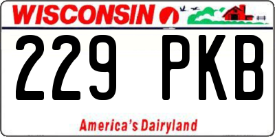 WI license plate 229PKB