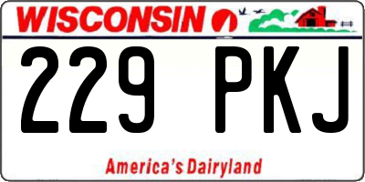 WI license plate 229PKJ