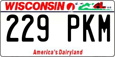 WI license plate 229PKM