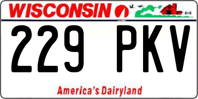 WI license plate 229PKV