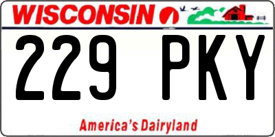 WI license plate 229PKY