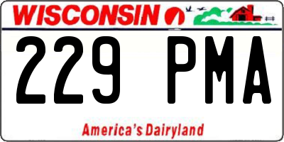 WI license plate 229PMA