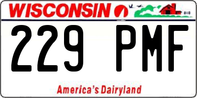 WI license plate 229PMF