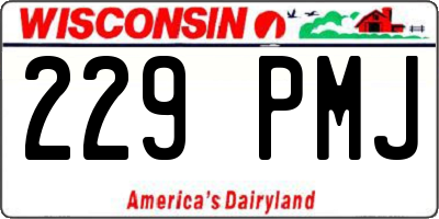 WI license plate 229PMJ