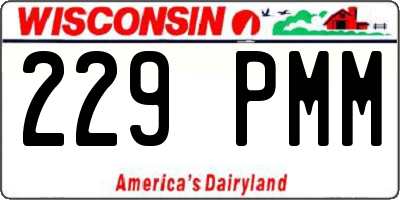 WI license plate 229PMM