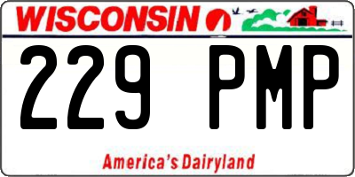 WI license plate 229PMP
