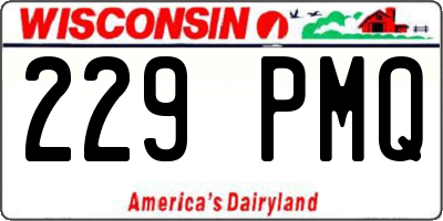 WI license plate 229PMQ