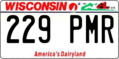 WI license plate 229PMR