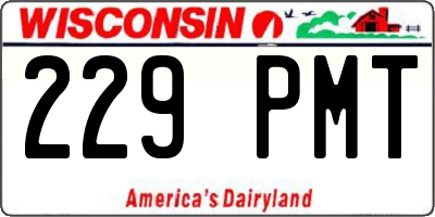 WI license plate 229PMT