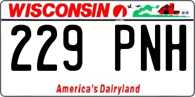 WI license plate 229PNH
