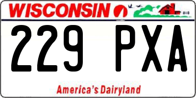 WI license plate 229PXA