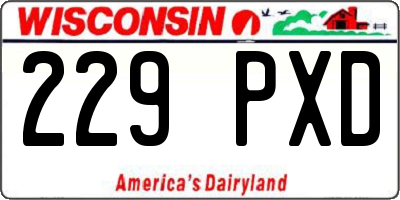 WI license plate 229PXD