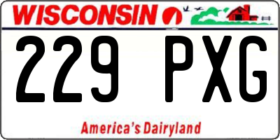 WI license plate 229PXG
