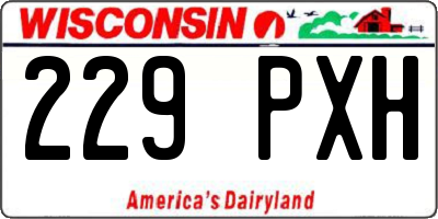 WI license plate 229PXH